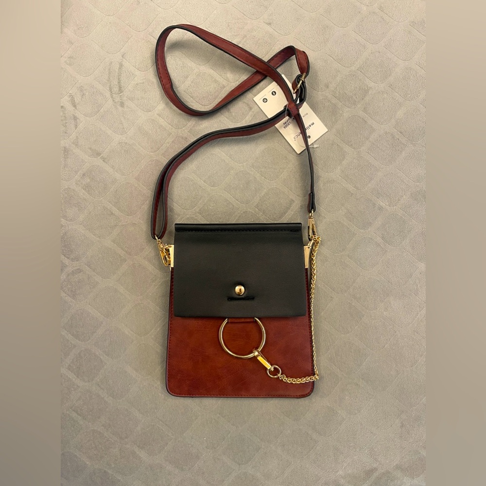 Melie Bianco Mini Shoulder Purse burgundy